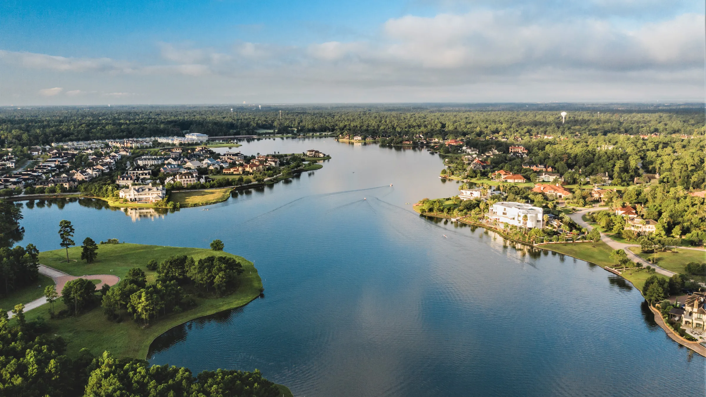 Woodlands arial shot